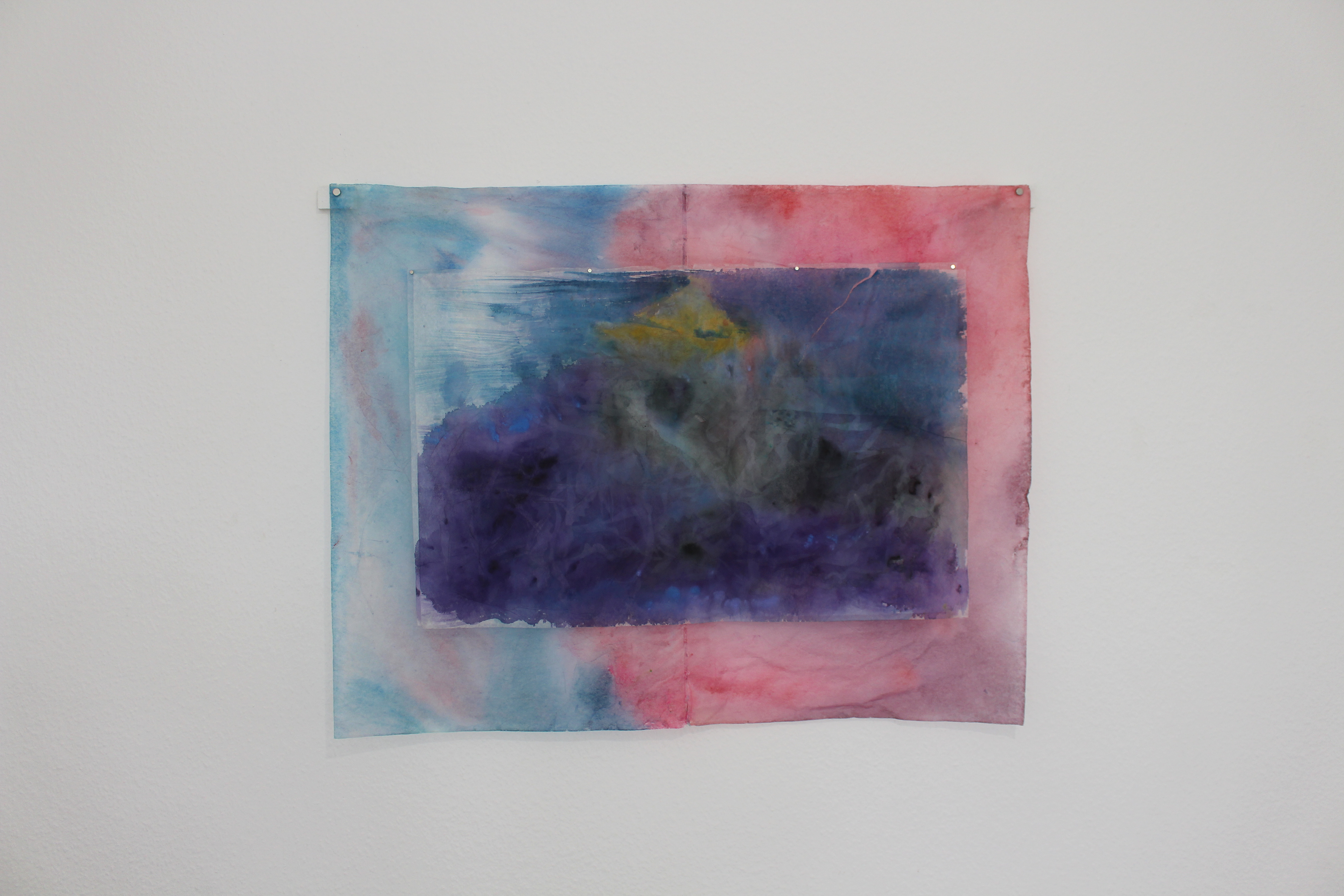 Gabrielle Bejani - "A never ending escape" - 2024 - watercolour collage with Japanese & tracing paper - 74 x 95 cm