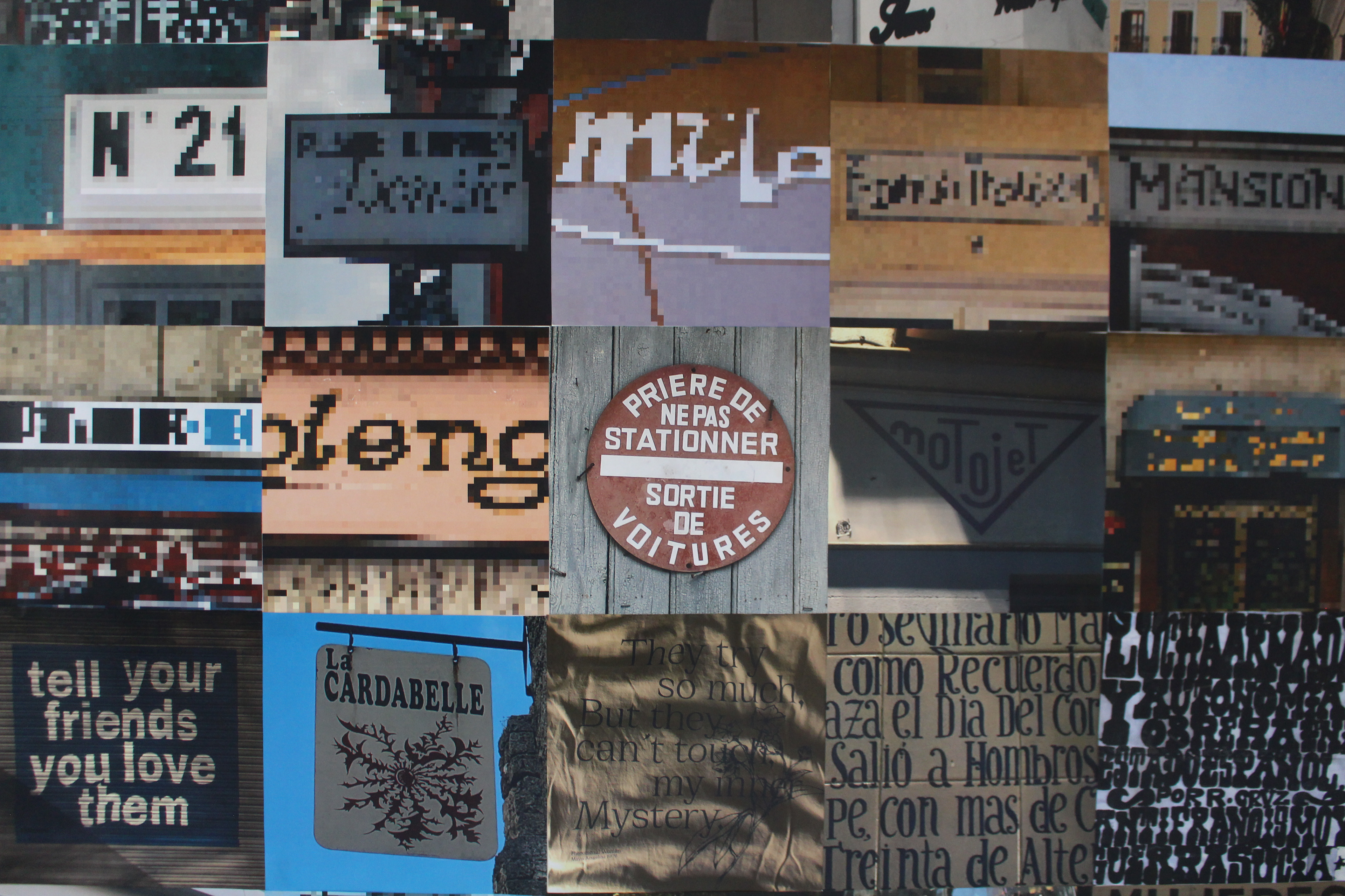 Sexy Signs (Africa Pombo), installation
