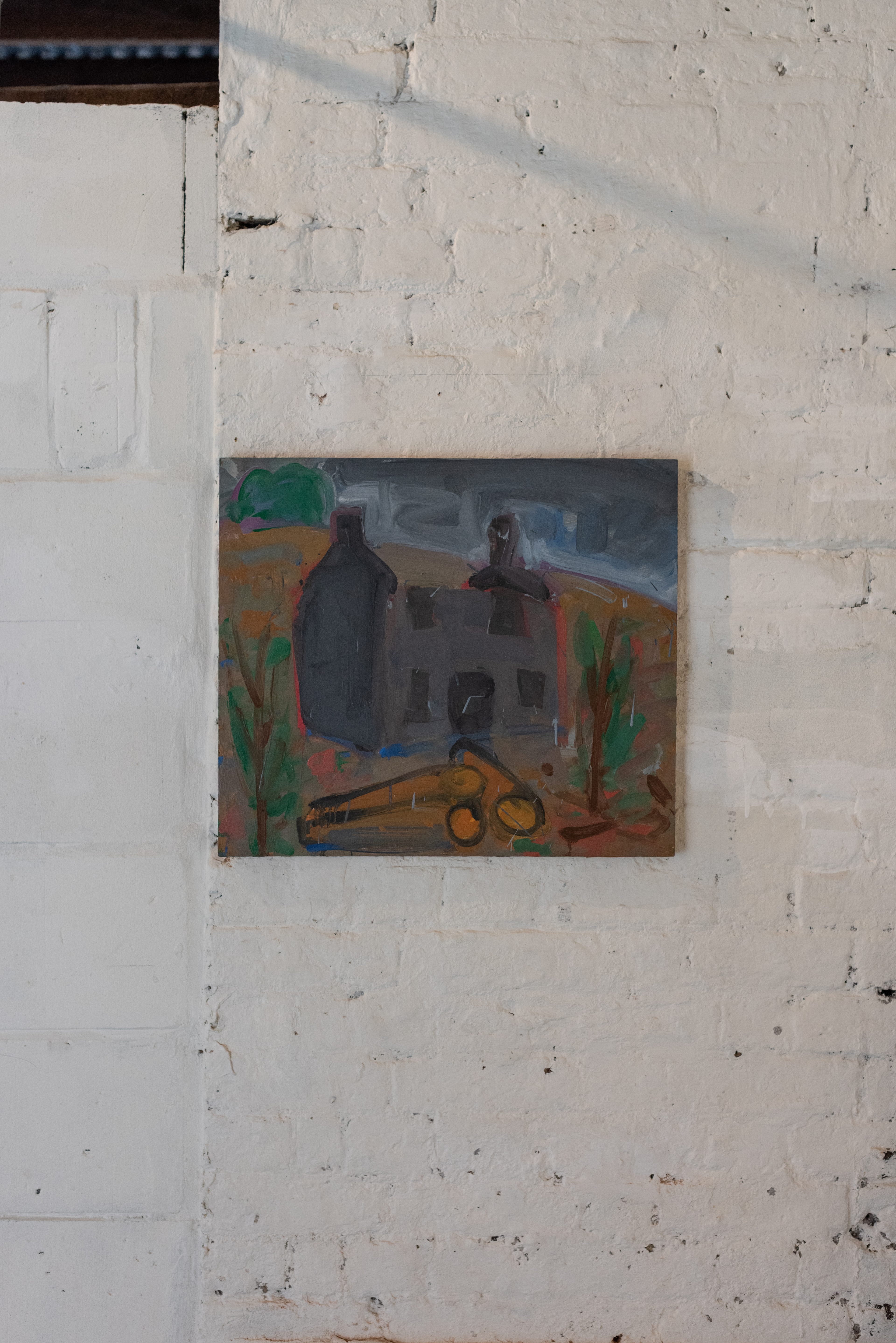 Leigh Curtis -  Ruined House -  (2024) -  Oil on board -  55.5 x 48 cm