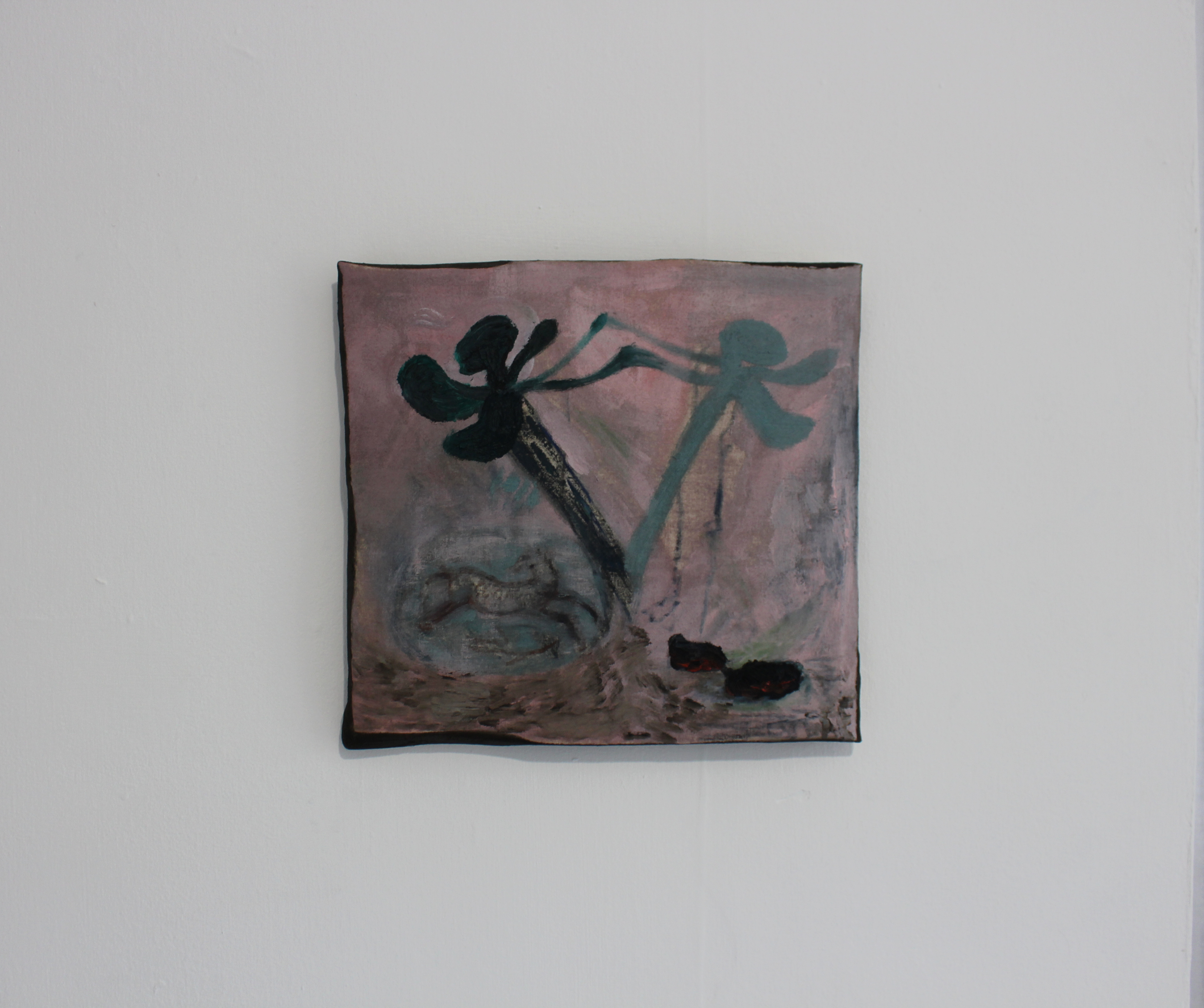 Ada Egg Koskiluoma - "ok here goes" - 2024 - oil on canvas - 26.5 x 29 cm