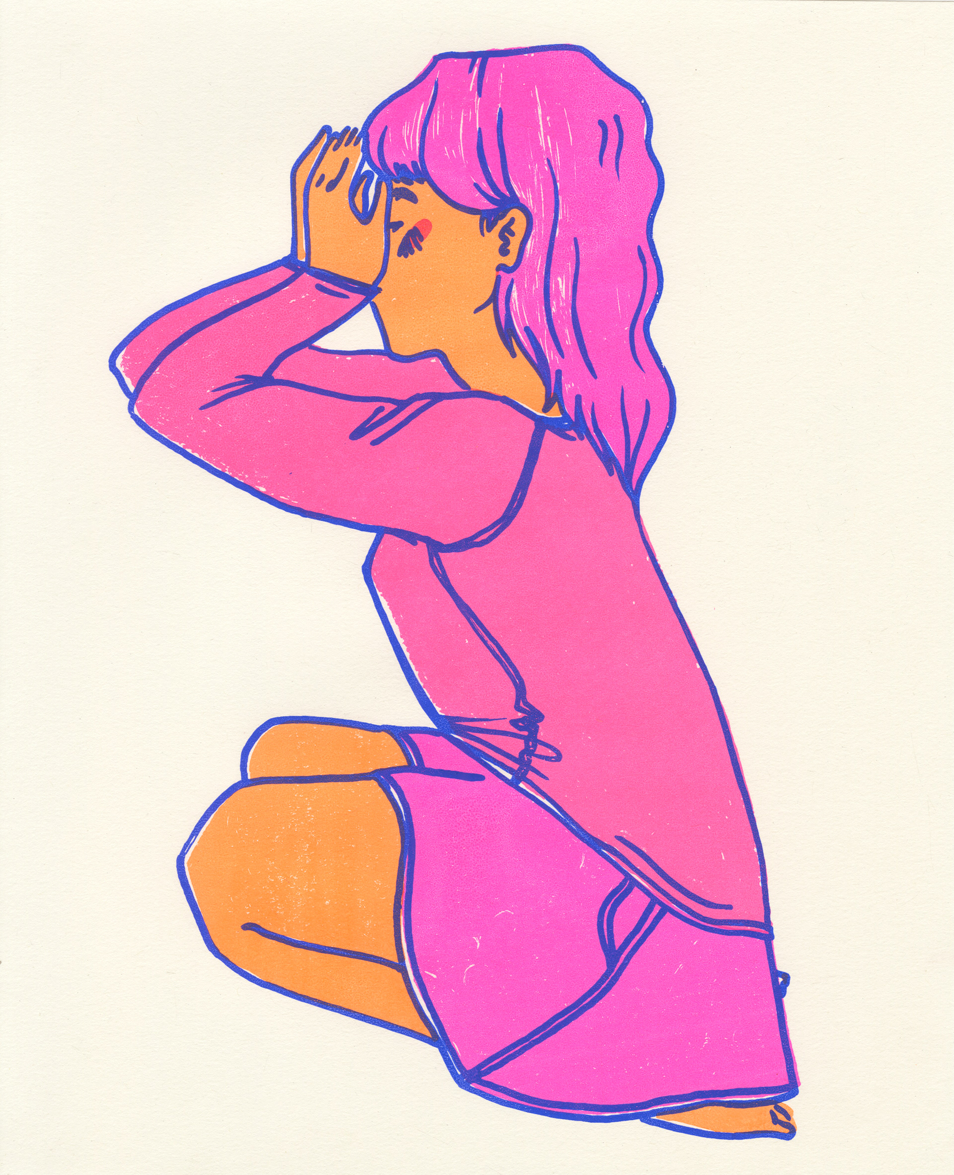 "Hide", screenprint.