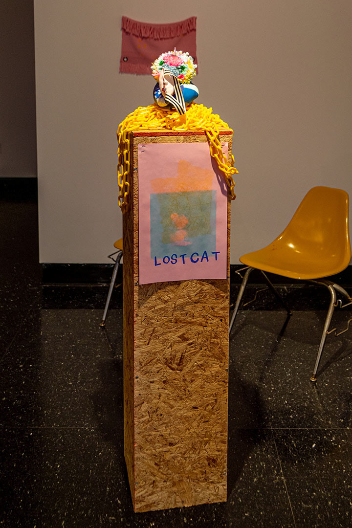 Lost Cat. Risograph, soft sculpture.