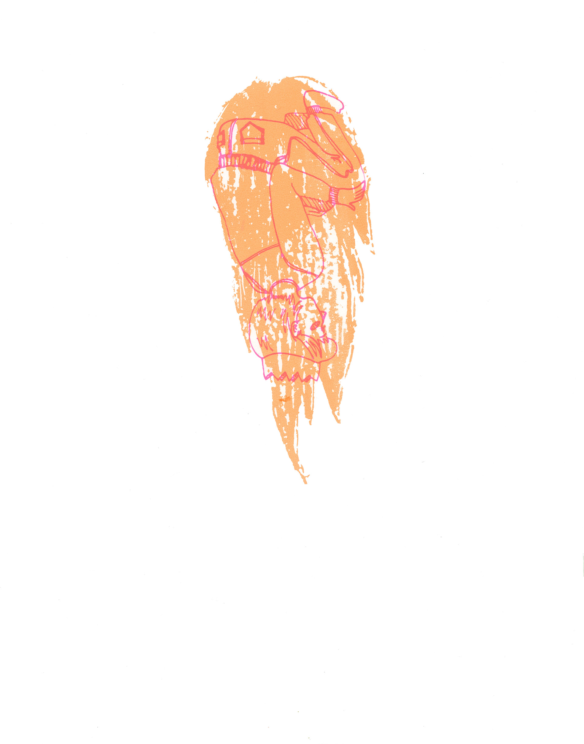 "Fire", screenprint.
