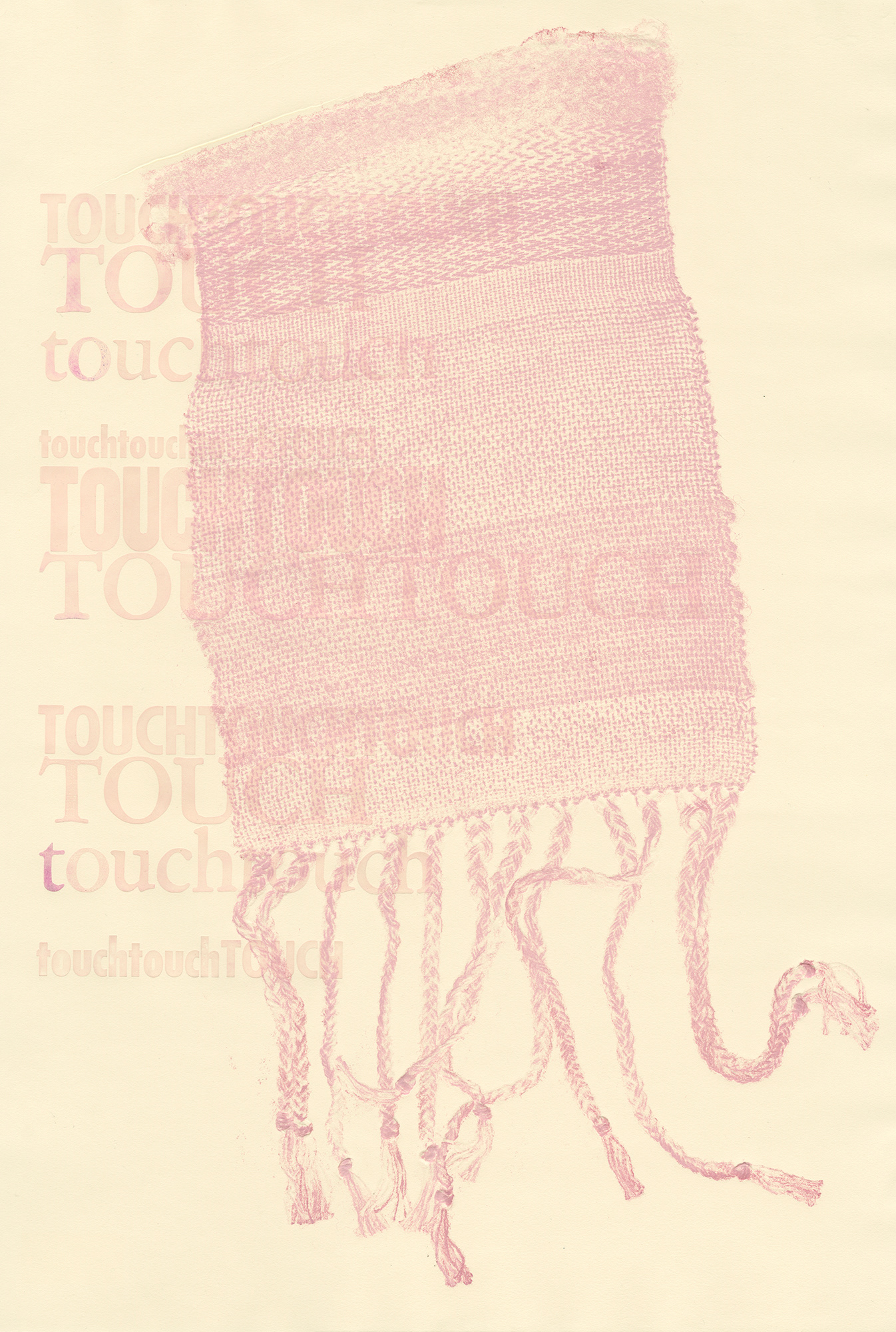 "Touch", collagraph, letterpress.