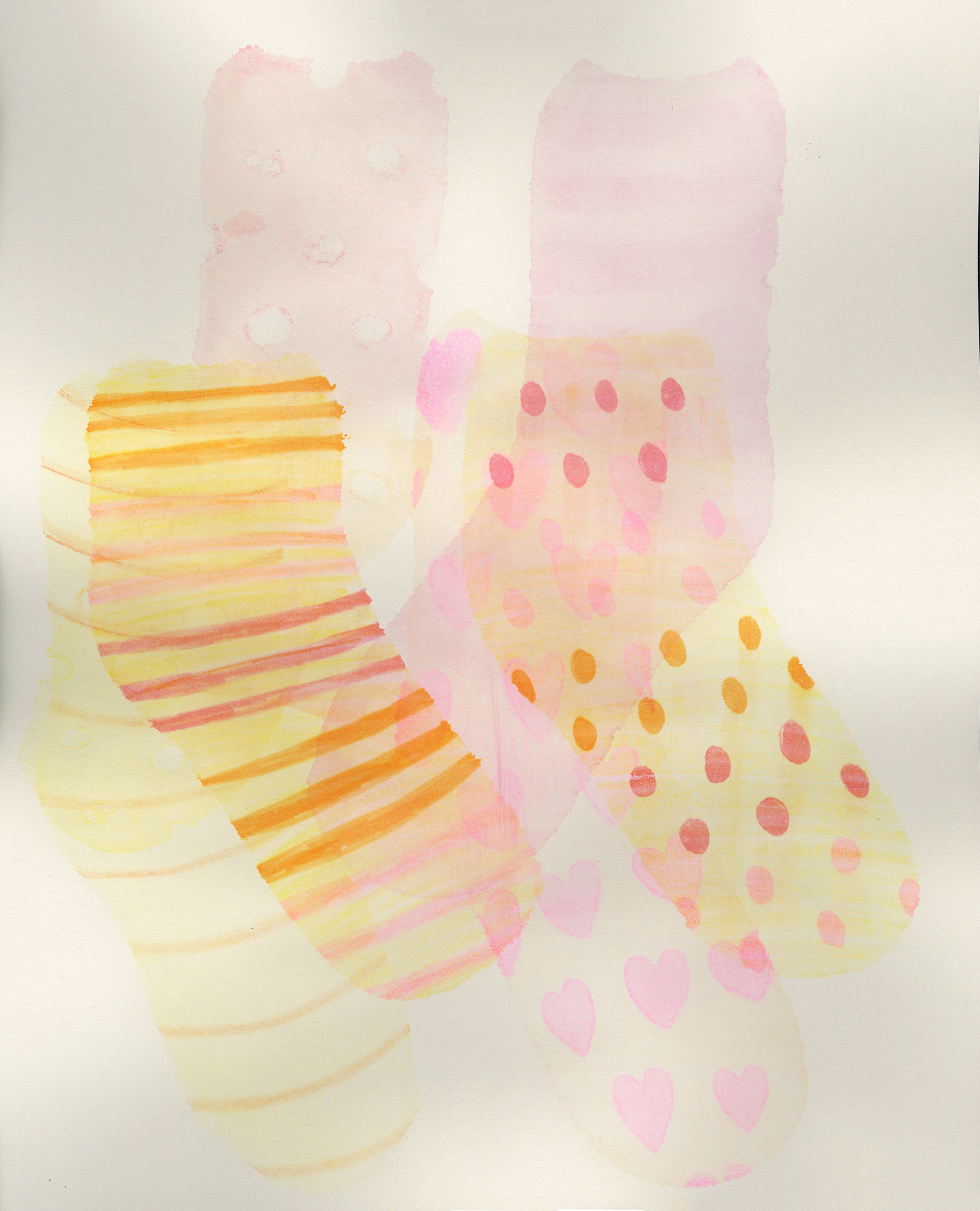 "Socks", screenprint.