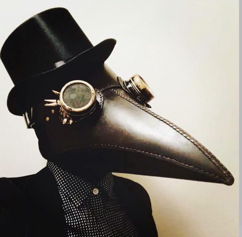 Leather Plague Doctor Mask