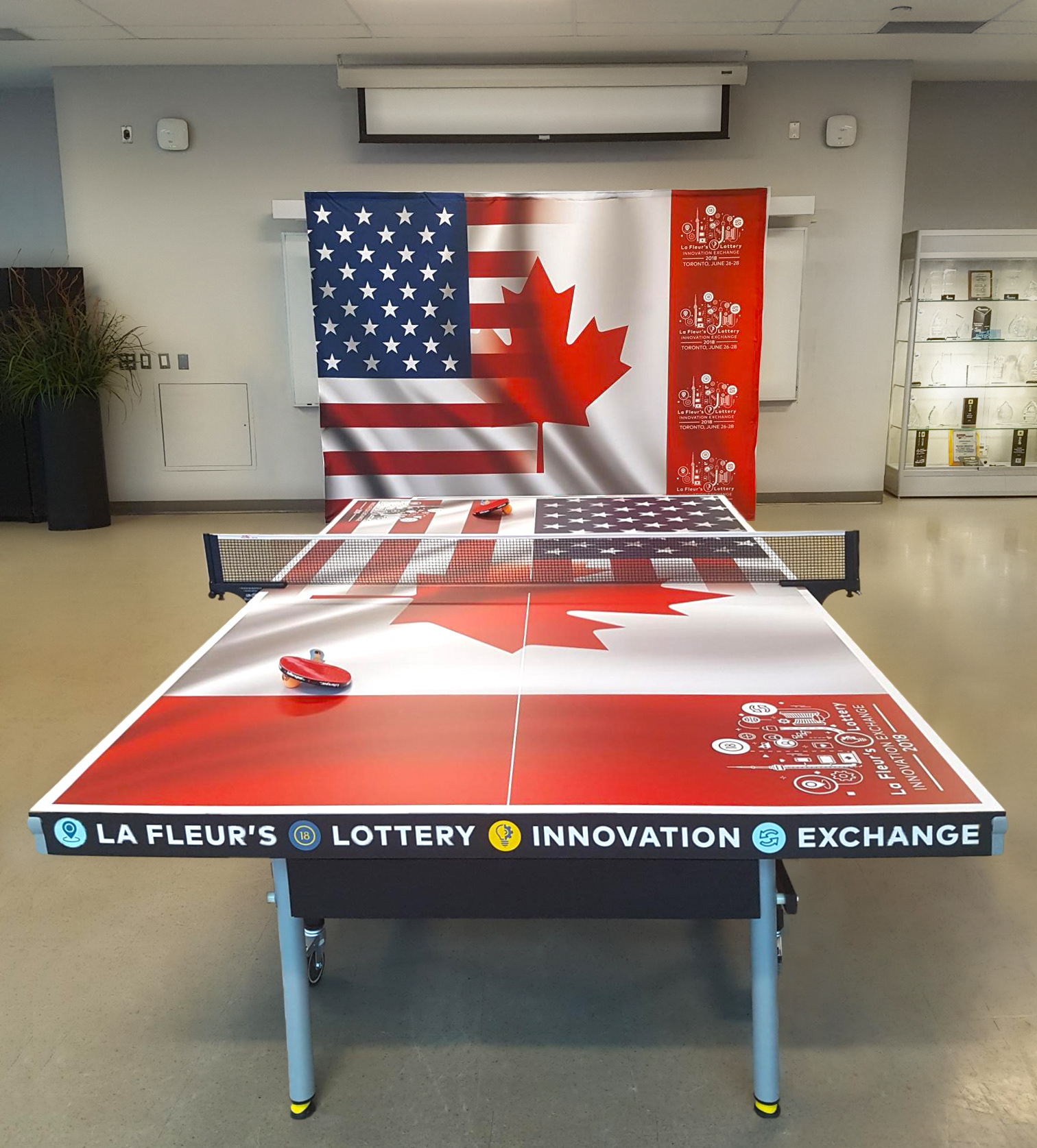 Backdrop + Ping Pong Table