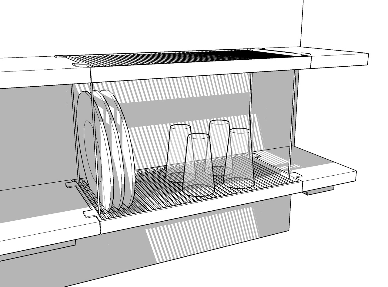 Dish Drying Rack 3D model