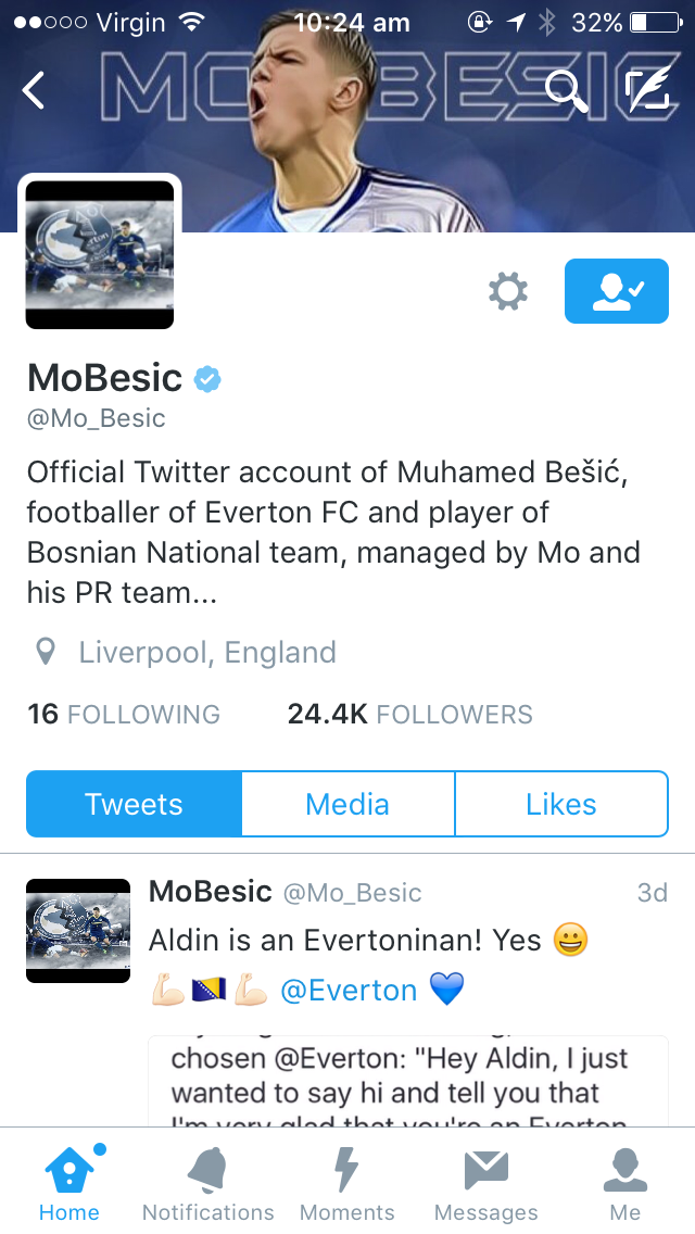 Muhamed Besic Icon and Header