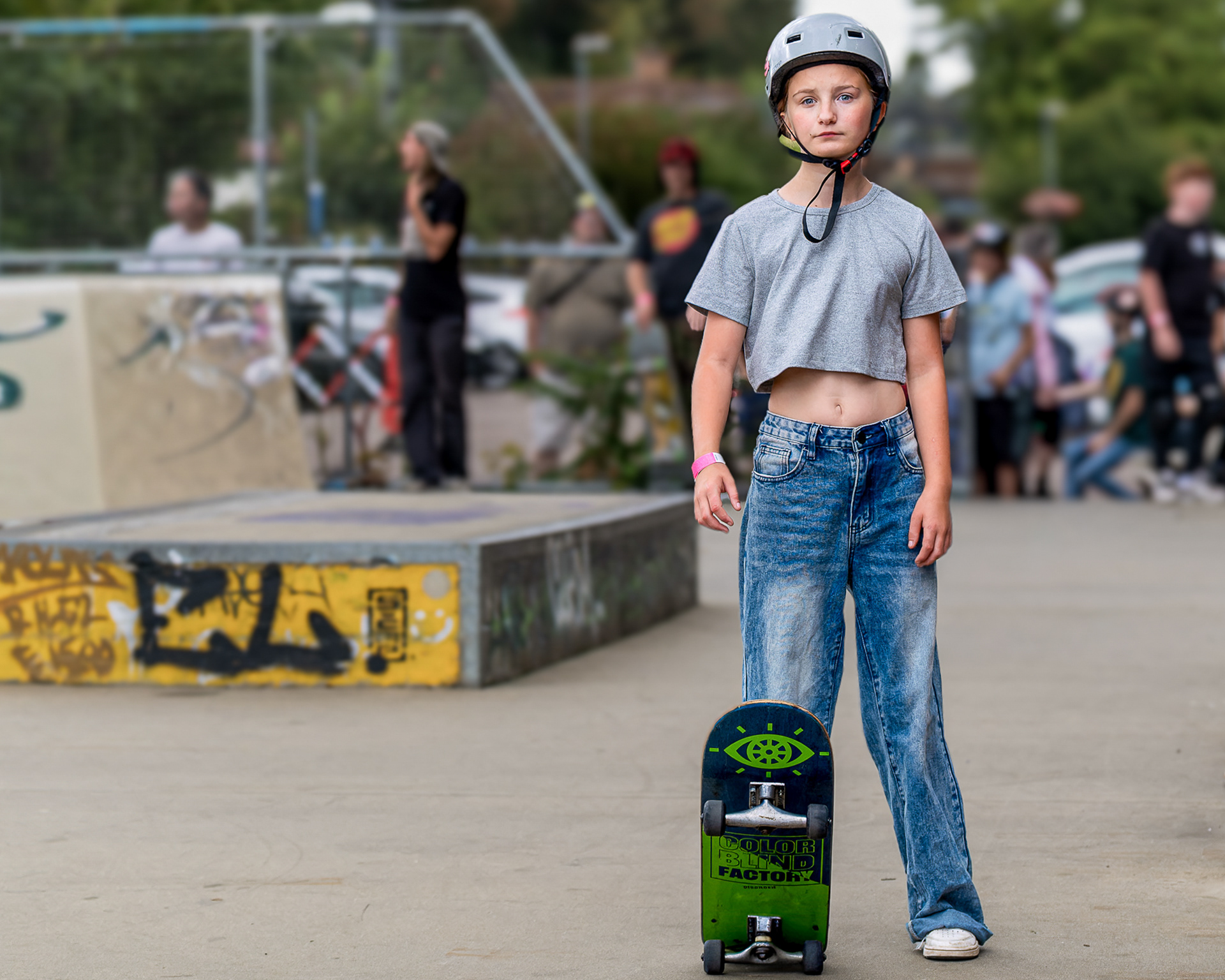 Young skateboarder at Stansted Mountfitchet SkateJam