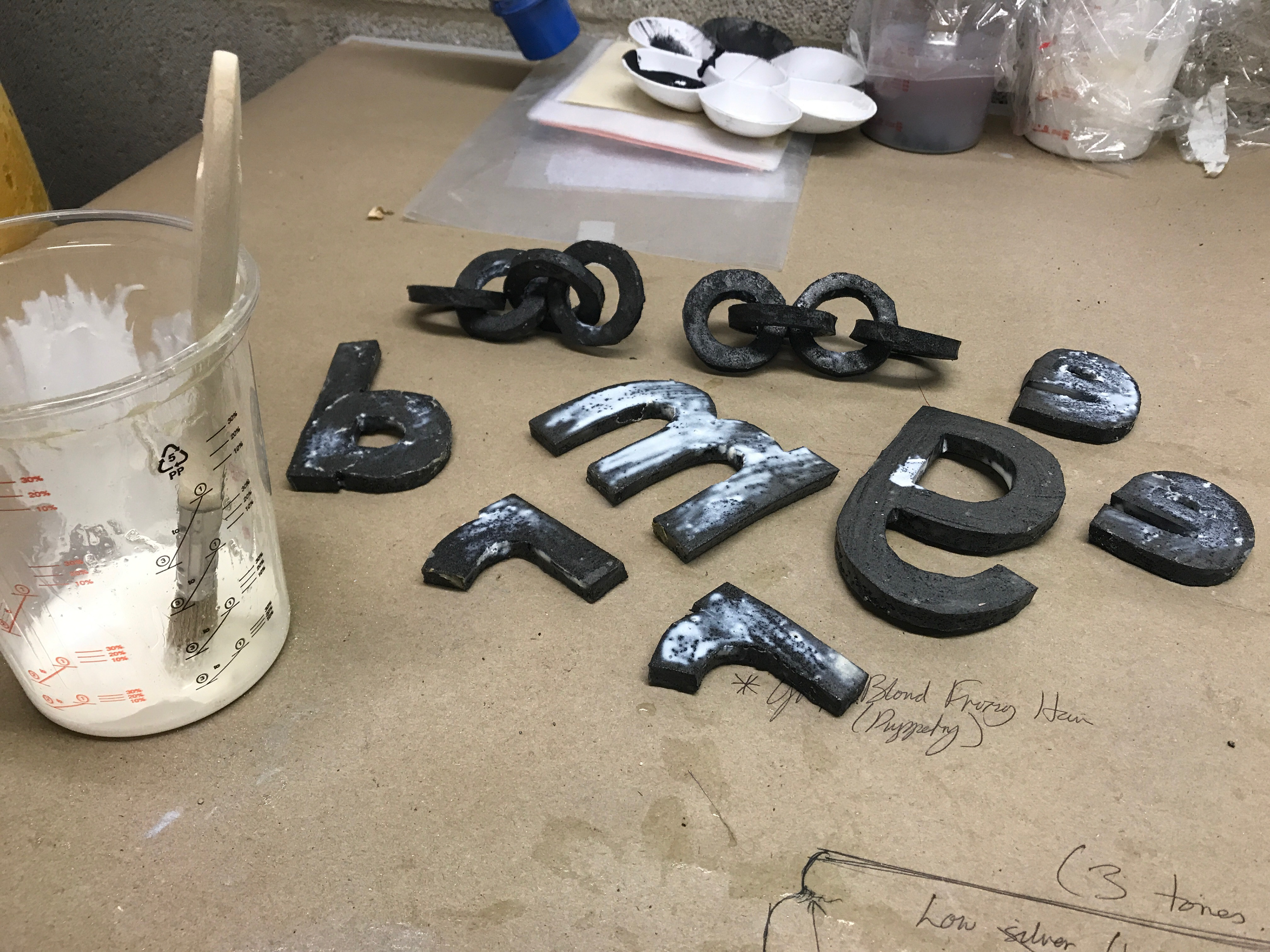 Painting Latex On Foam Letters