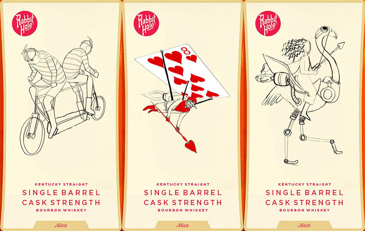 Jason Raish Illustration - Alice In Wonderland - Rabbit Hole Distillery