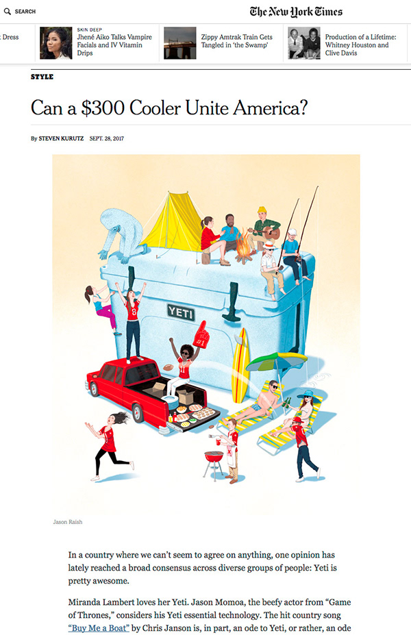 Jason Raish Illustration Yeti Cooler New York Times