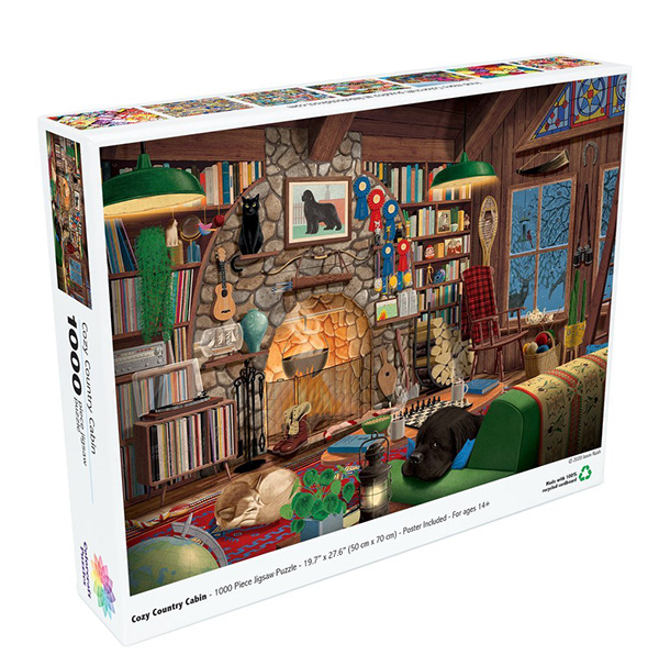 Jason Raish Illustration - Cozy Cabin Puzzle - Colorcraft Puzzles