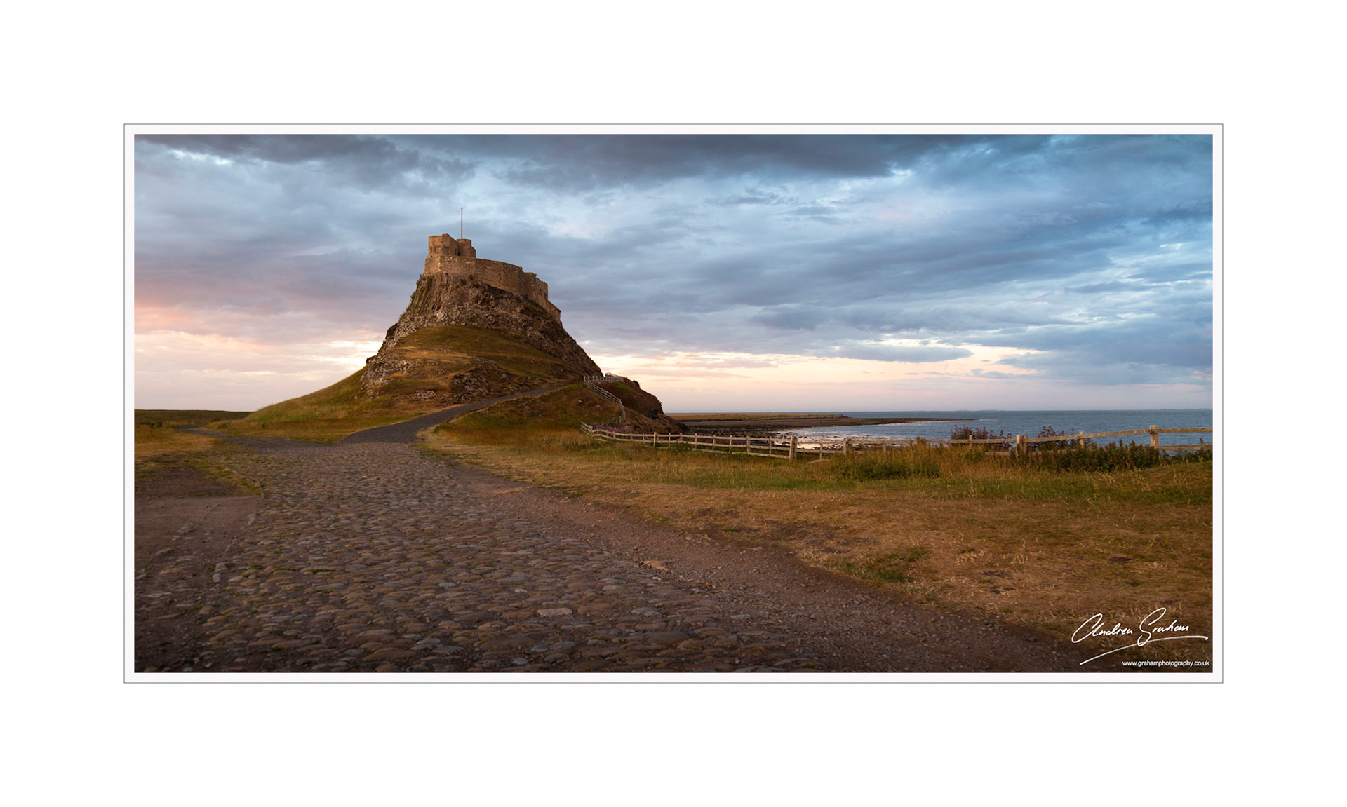 Last light on Lindisfarne Castle