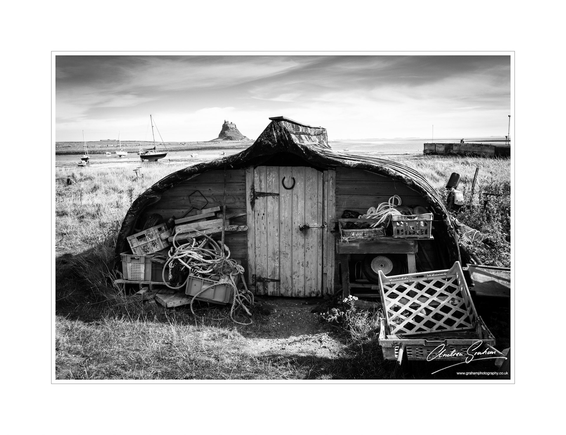 Boatsheds - Holy Island Beach, Lindisfarne