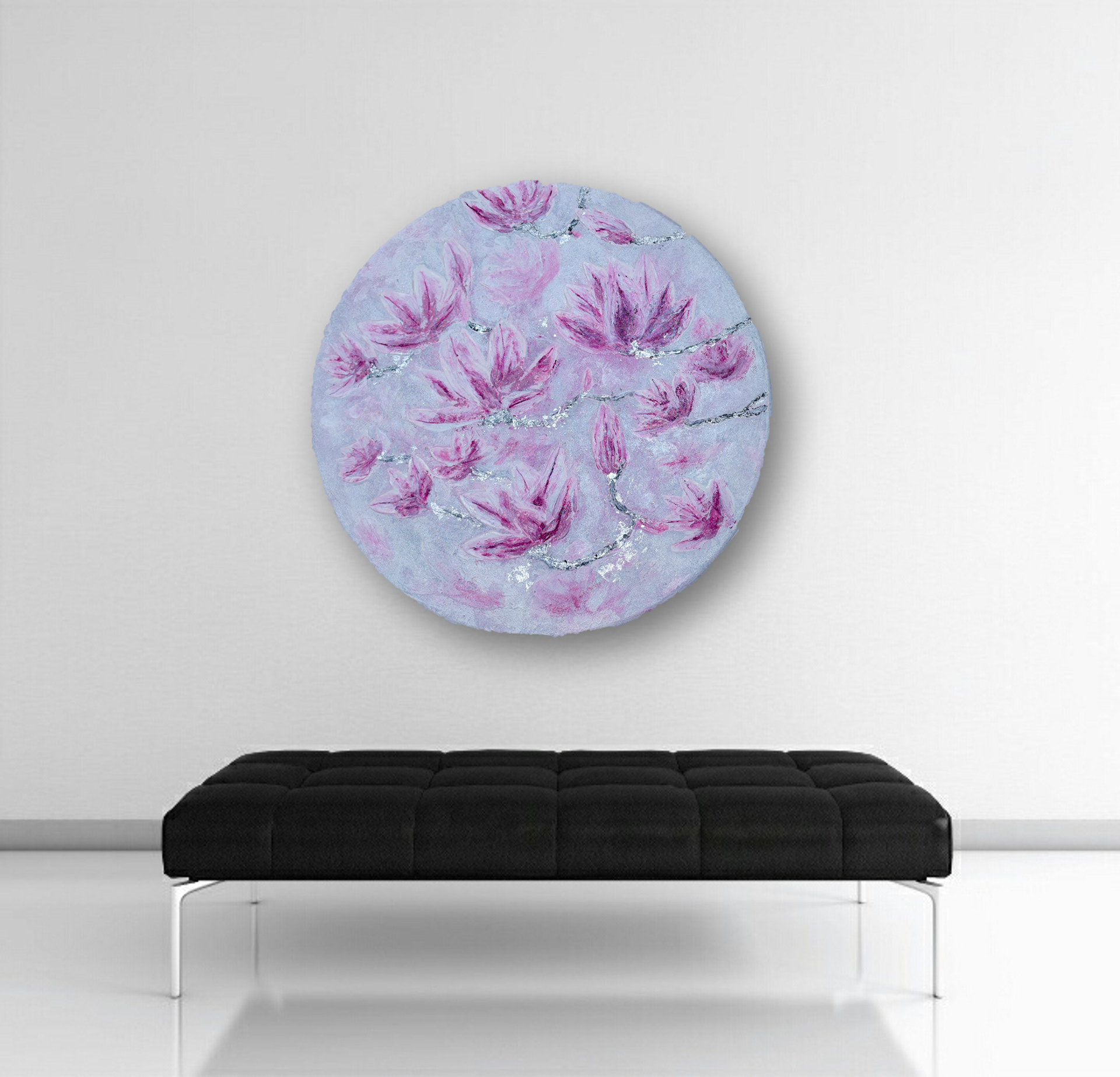 Glow of Magnolia flowers 40 x 40 cm