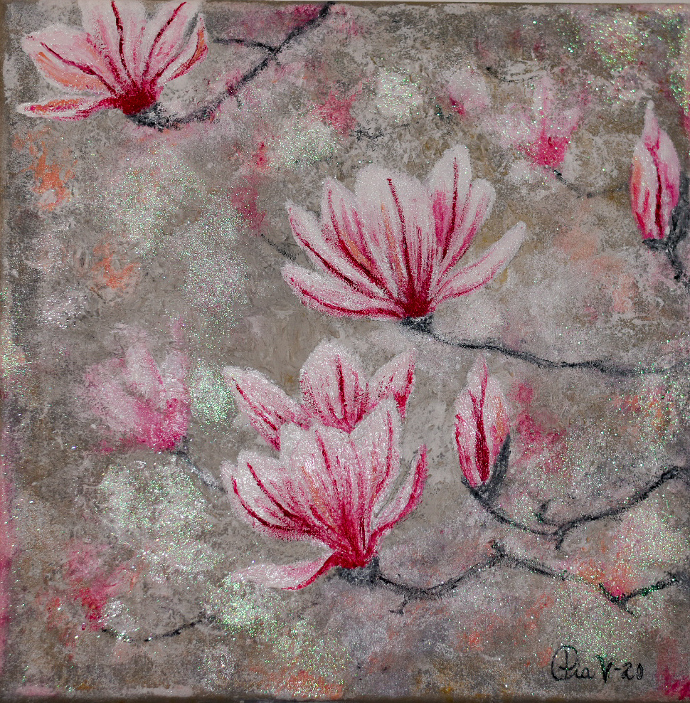 Splendor in Magnolia 40x40 cm