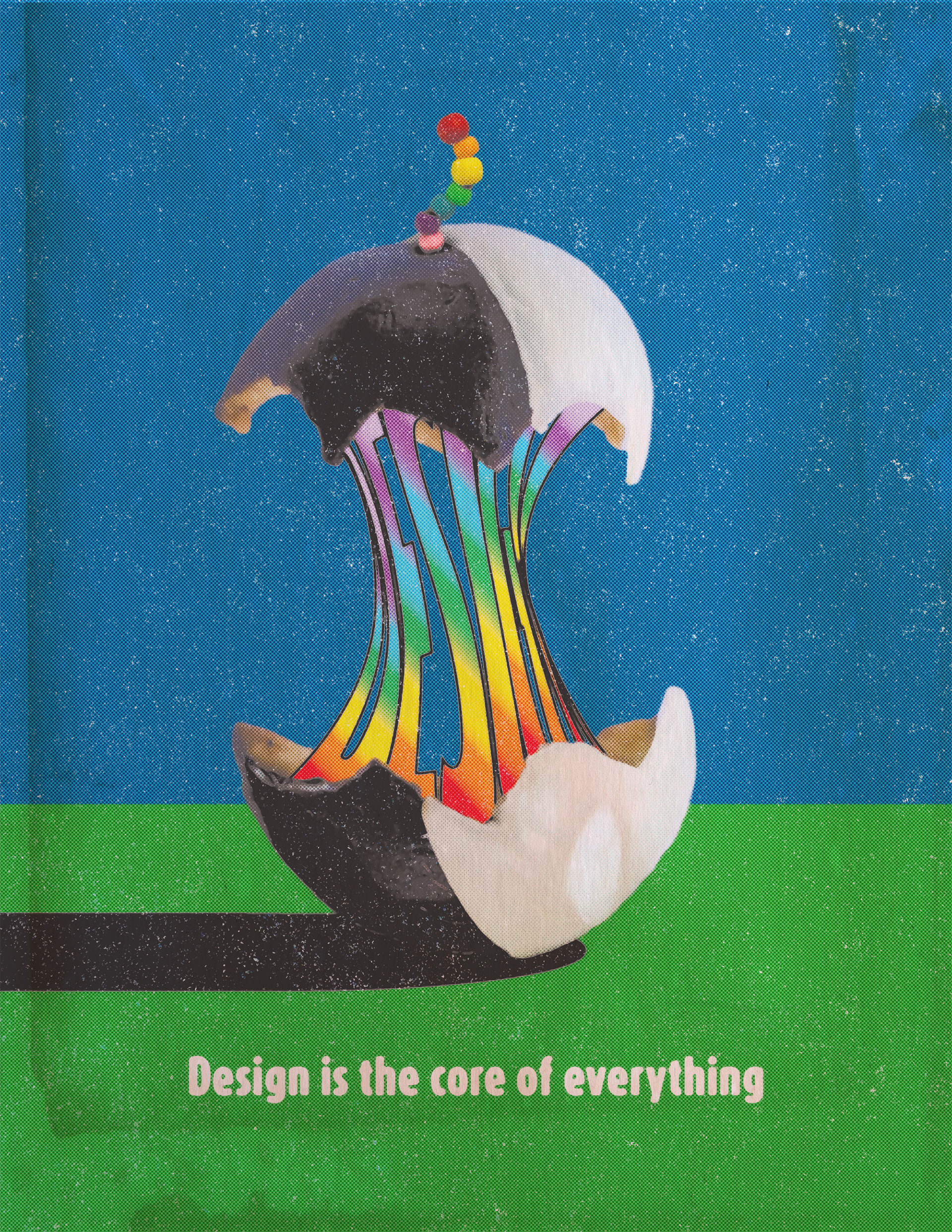 Mixed media poster created for university assignment.