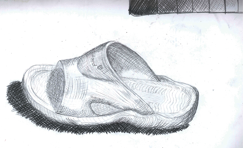 Crosshatch of shoe