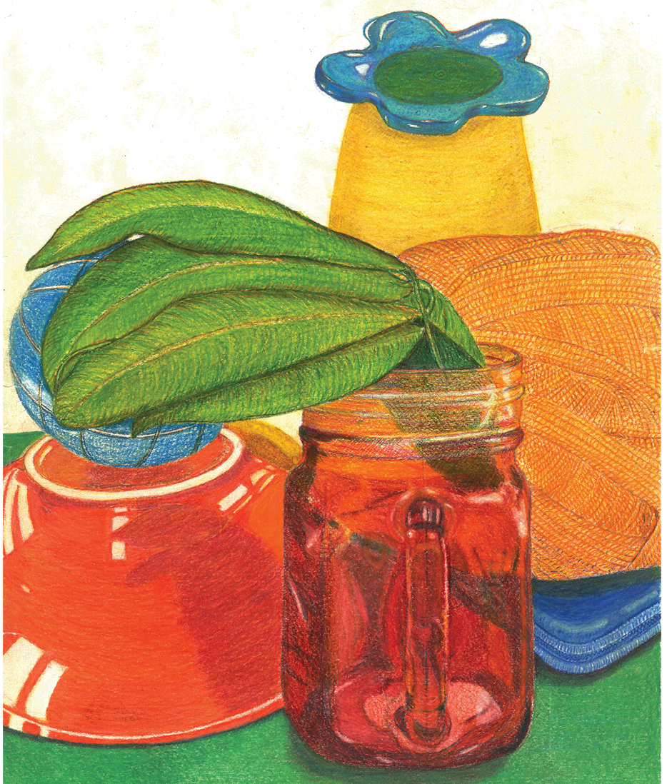 Colour drawing without using black