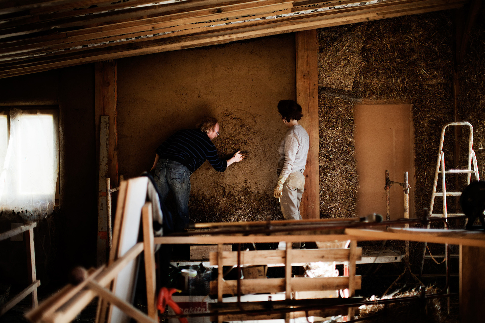 Reportage pour la Fondation. de France, chantier Terre-paille