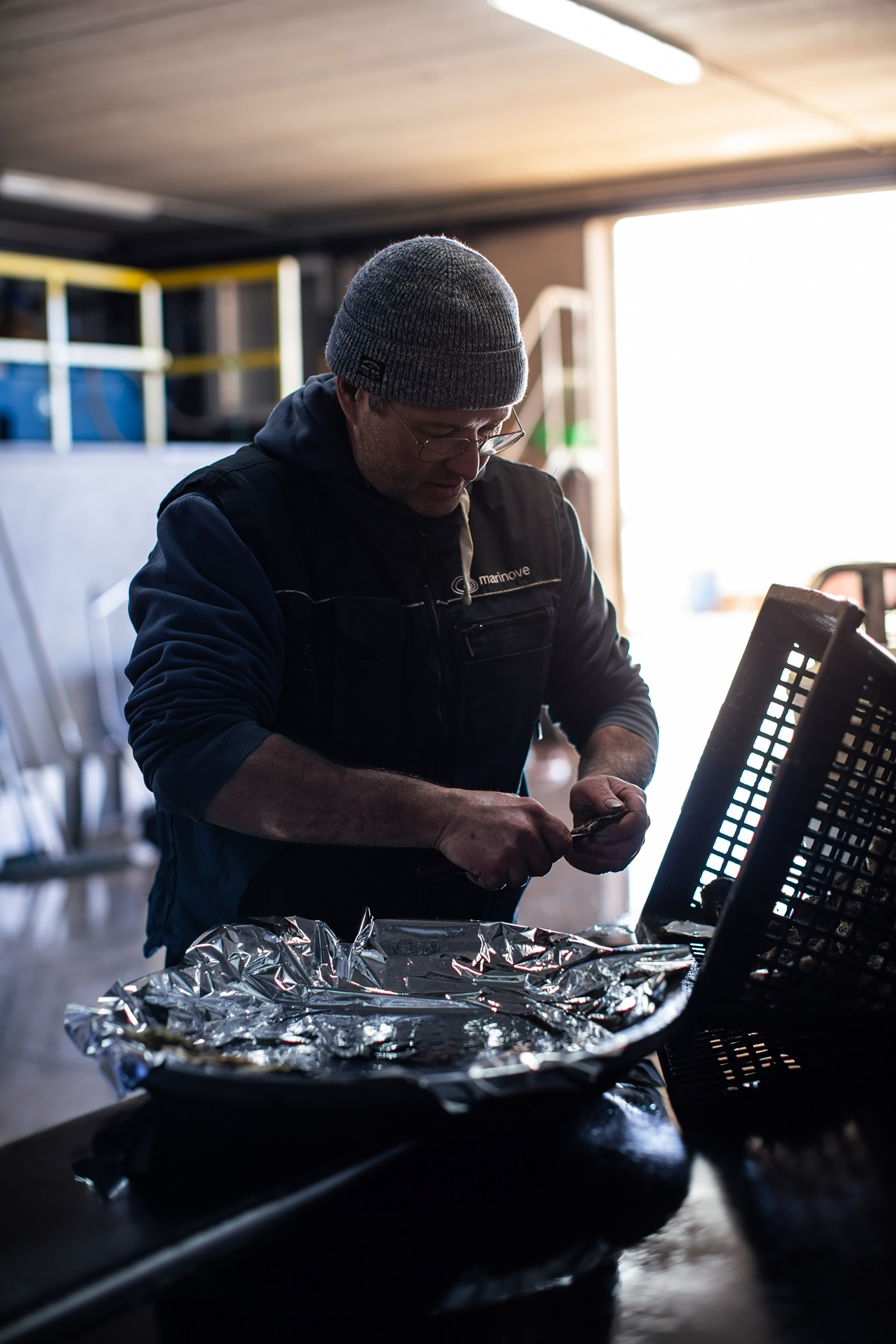 Reportage photo pour la société l'ostréiculture Mas St clair