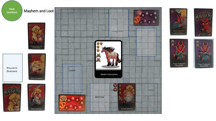 Creature has hit points and can attack either player