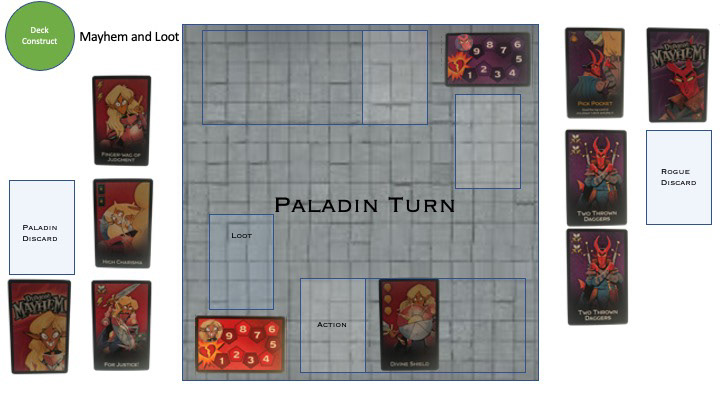 Paladin plays a card to attack