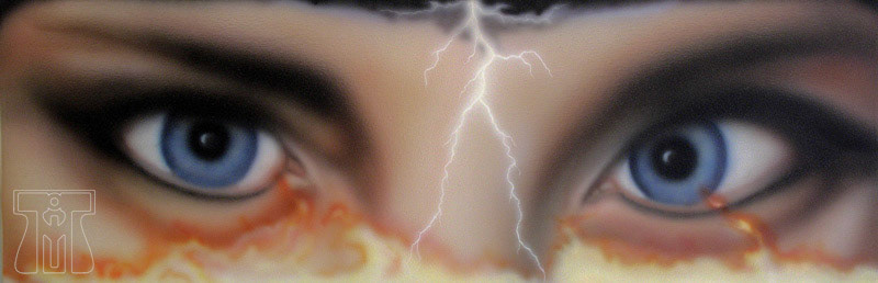 Fire Eyes - acylic on canvas