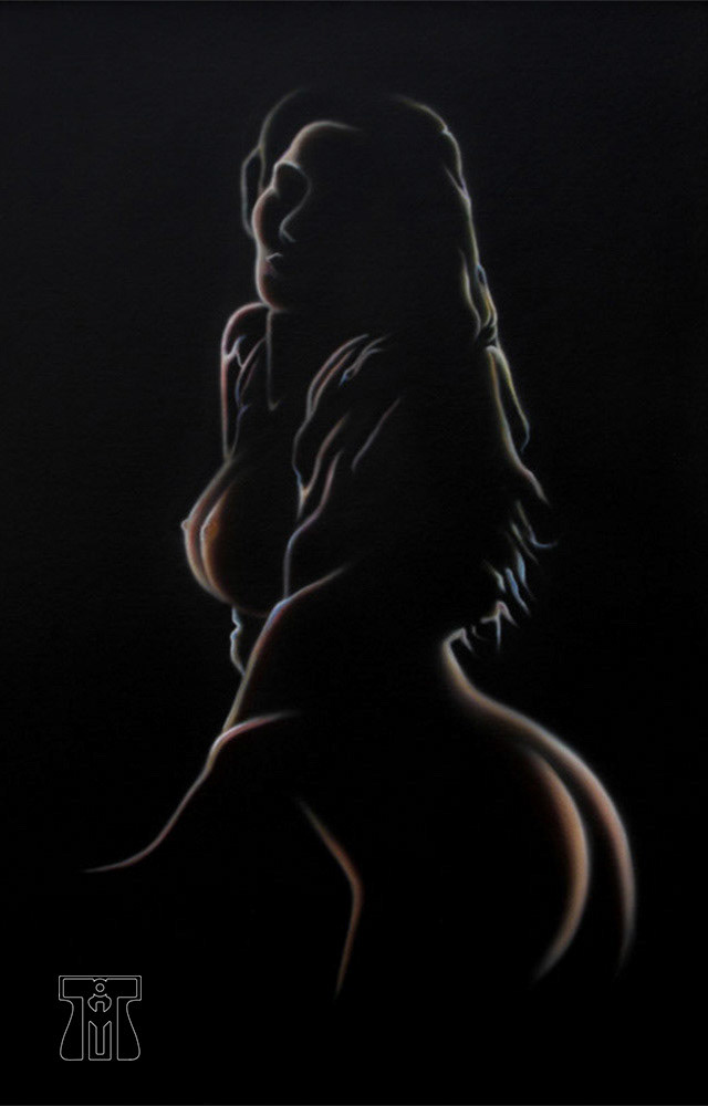 Dark Side - acrylic on illustration board