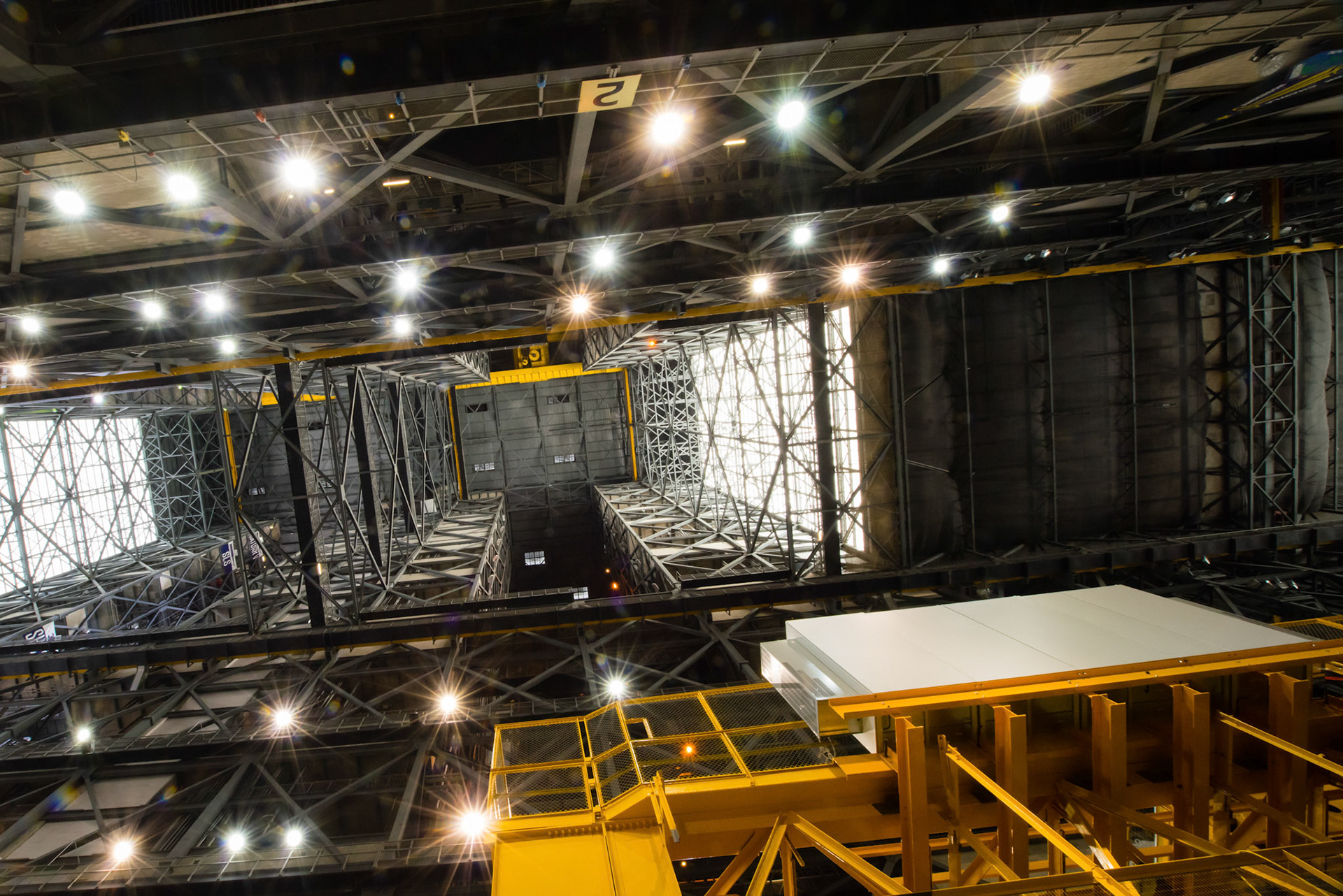 View from inside the Vehicle Assembly Buildingat Cape Canaveral, Florida