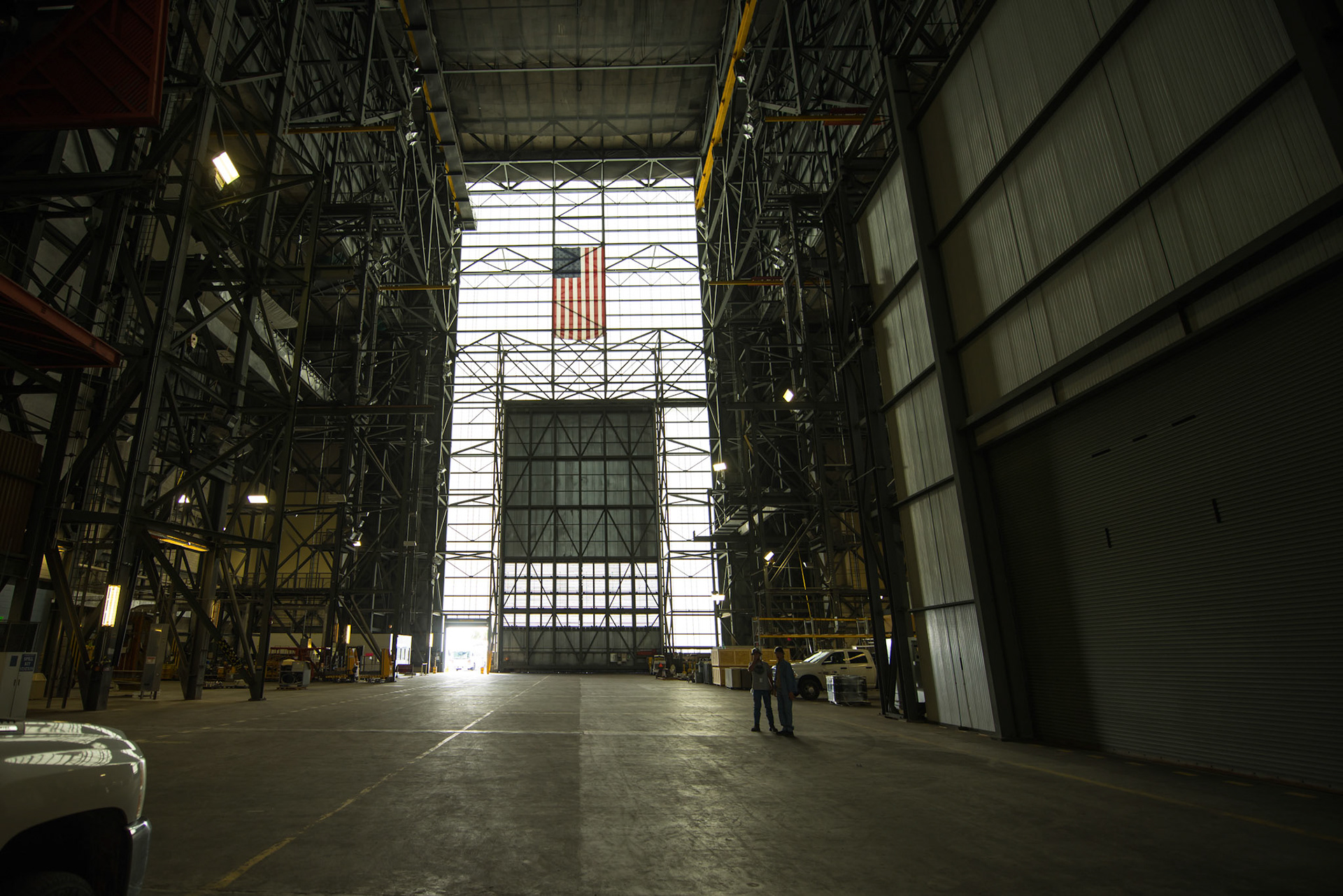 View from inside the Vehicle Assembly Buildingat Cape Canaveral, Florida