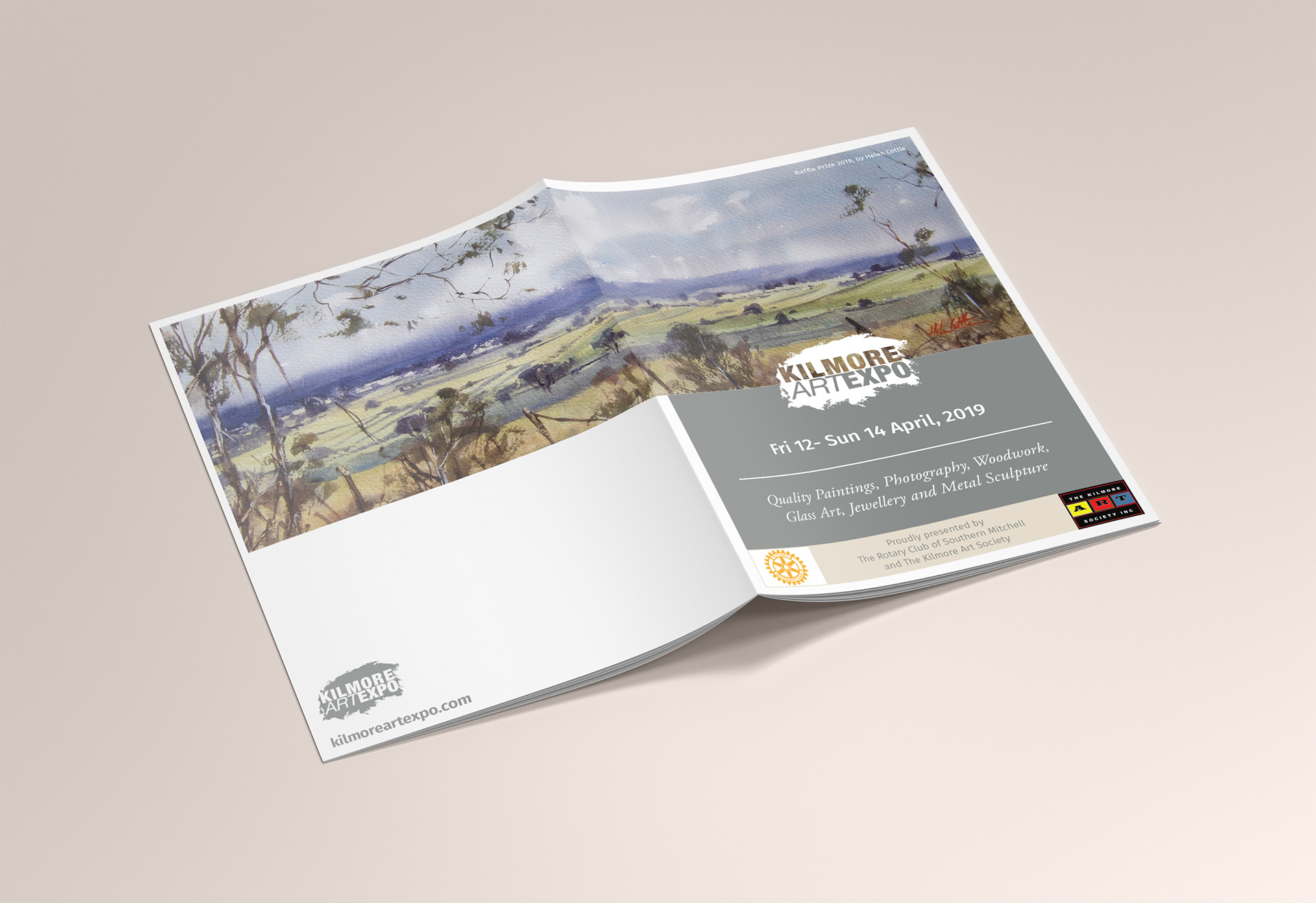 Event booklet cover, front and back.