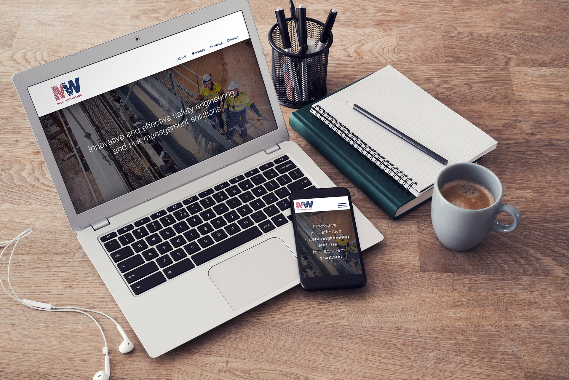 Example of logo design on adaptive website.