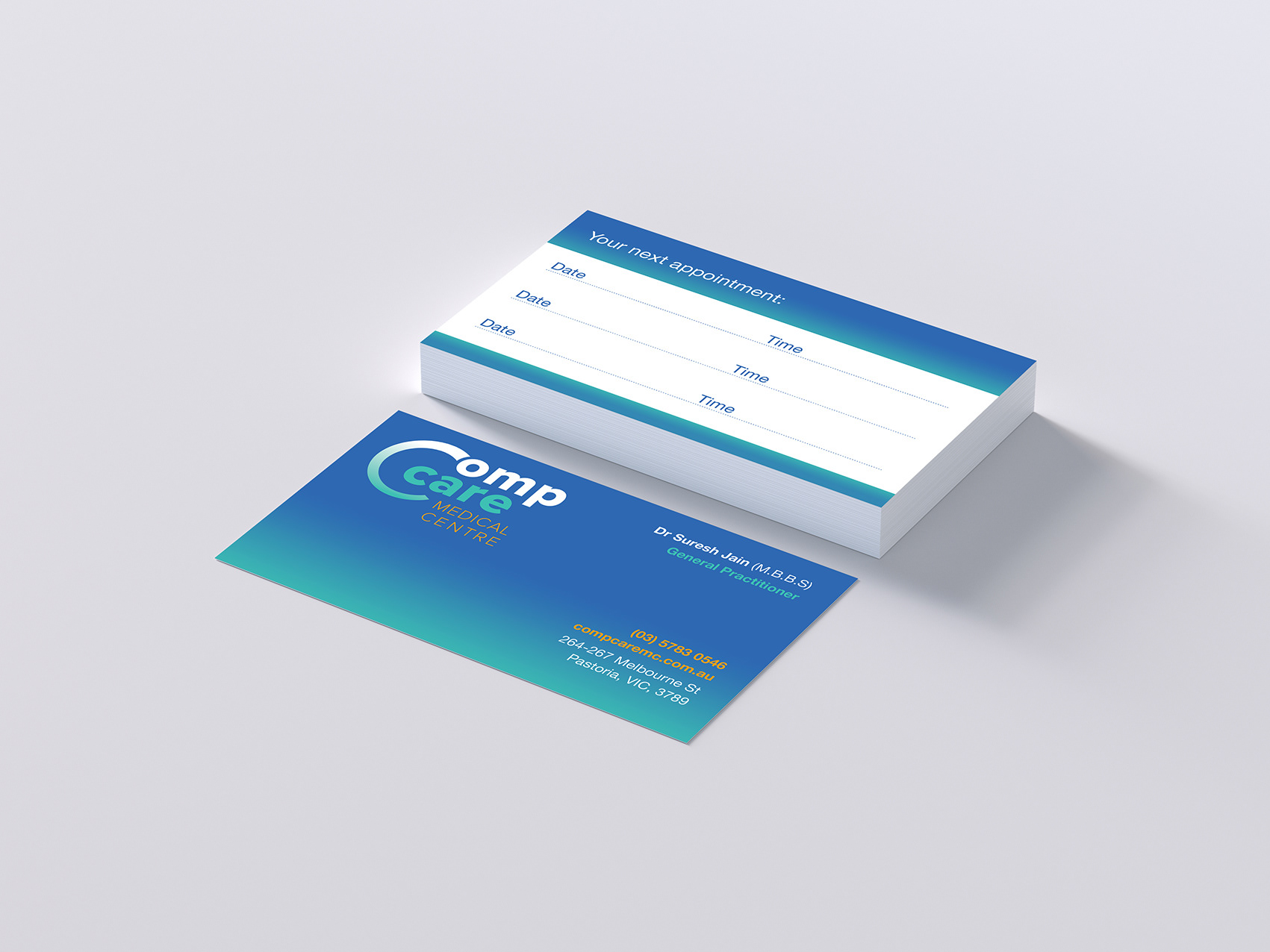 Business and appointment card design.card 