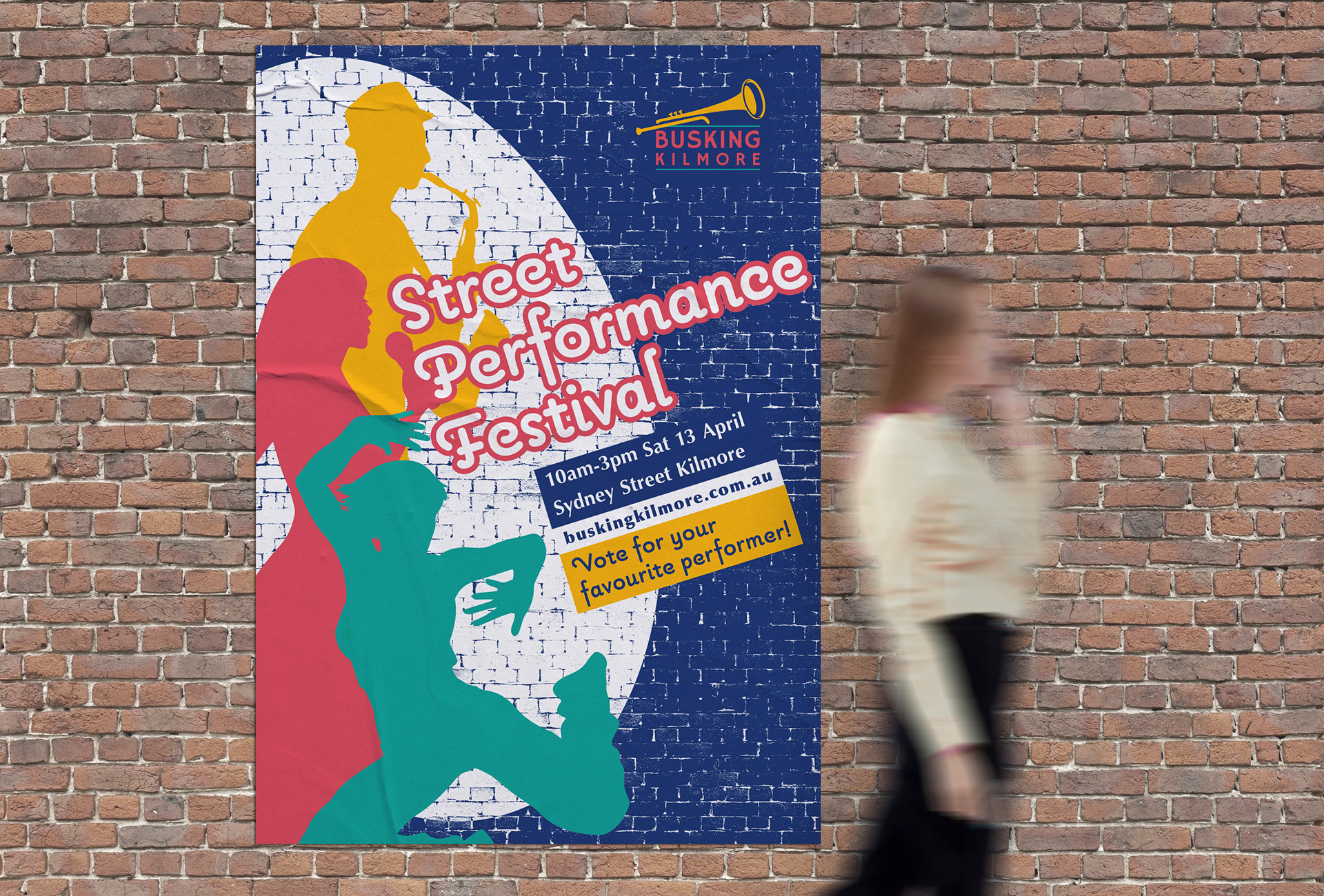 Promotional street poster design.