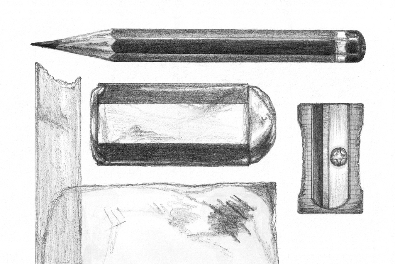 drawing stationery laid out