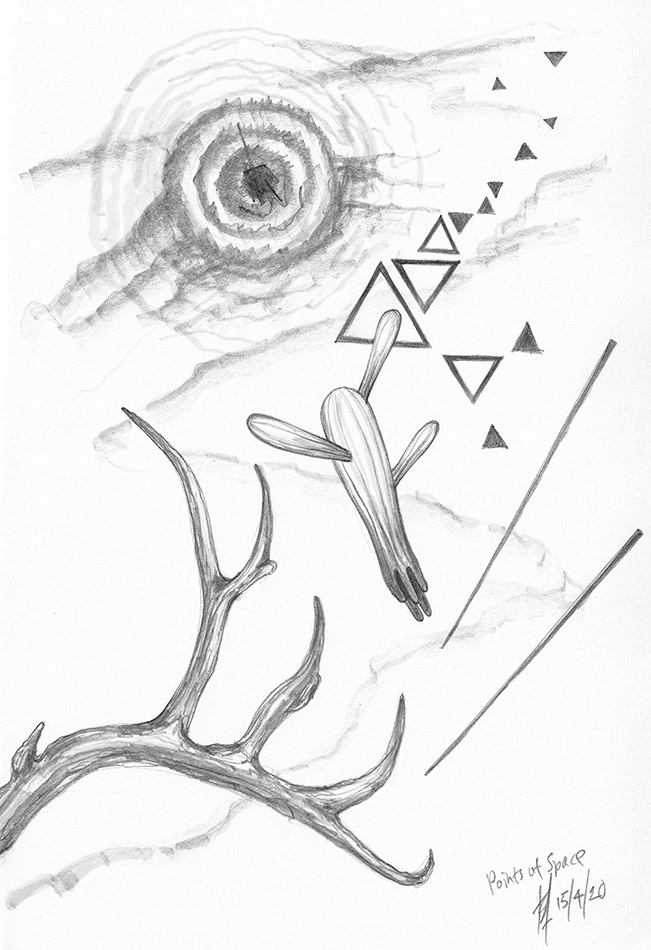 floating organic objects in space