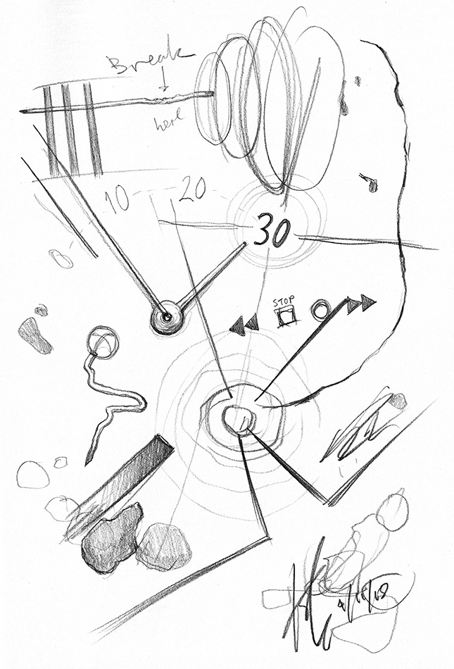 abstract shapes arranged in space