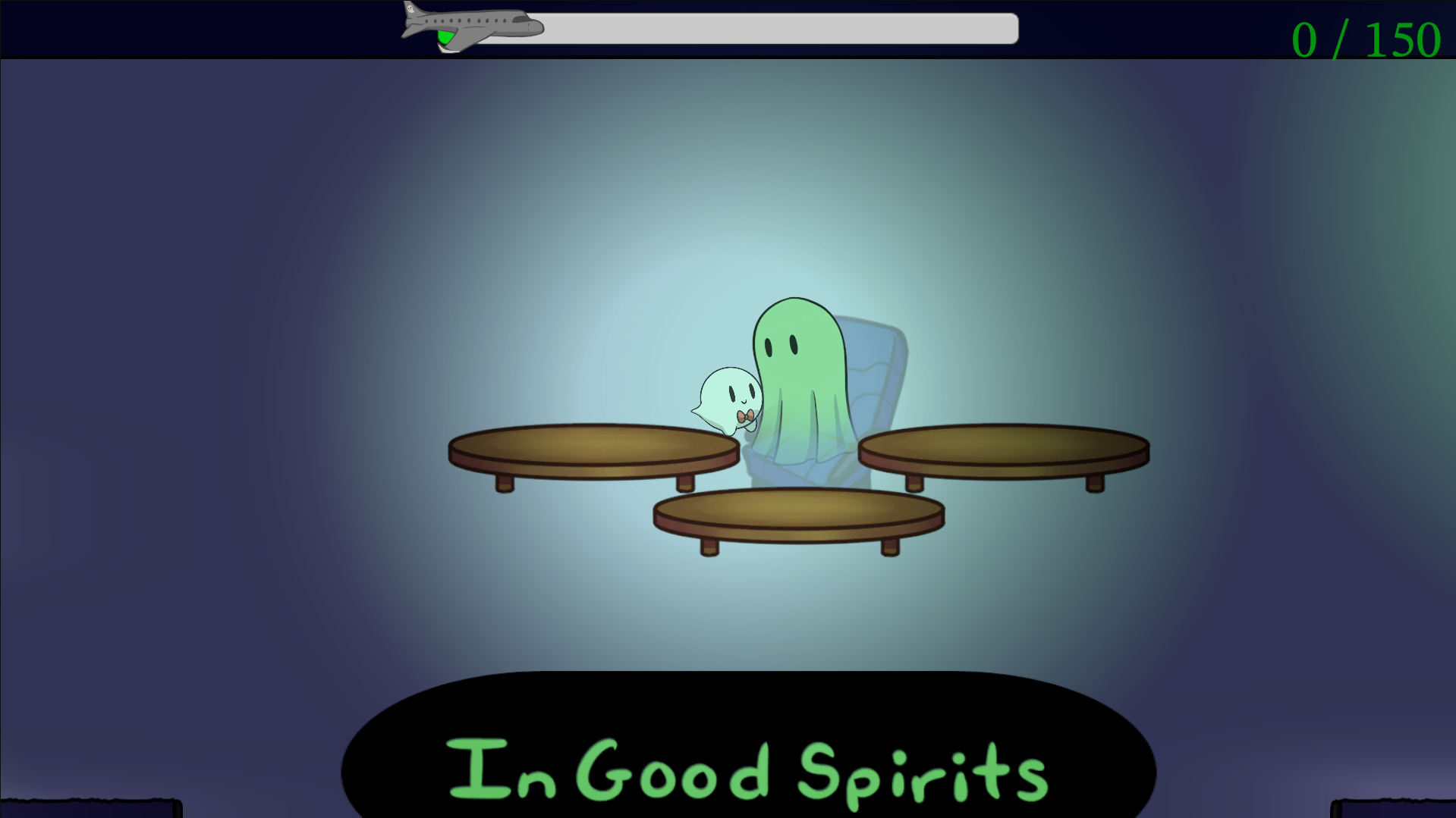Screenshot of the platforming section of "In Good Spirits".