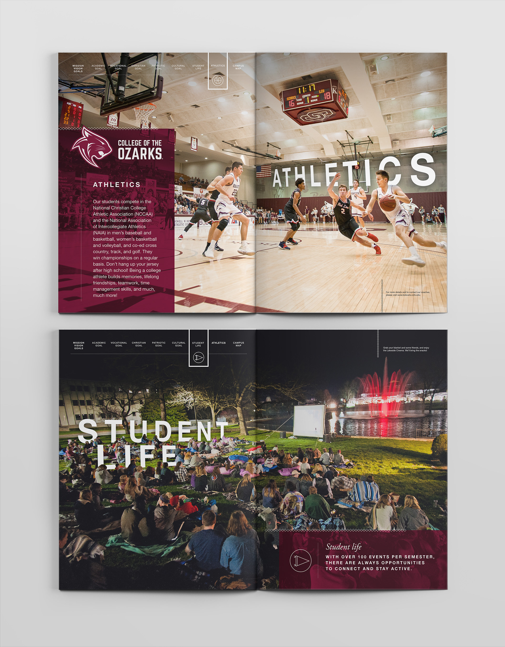 College student admissions and orientation booklet