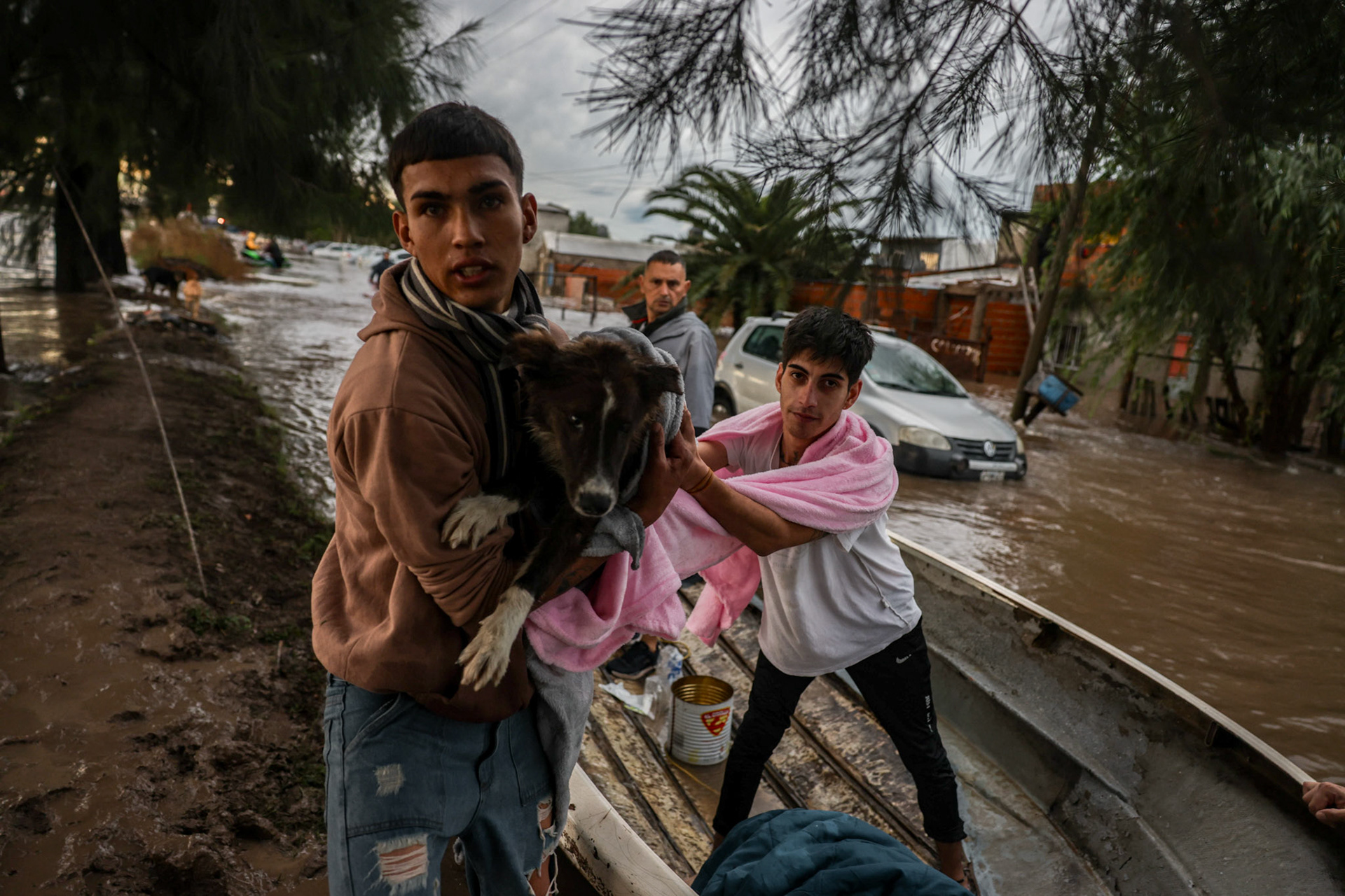 Floodwaters inundate streets and homes following severe storms in Campana | Buenos Aires, 2025.