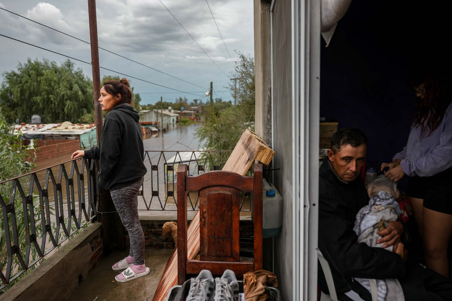 Floodwaters inundate streets and homes following severe storms in Campana | Buenos Aires, 2025.