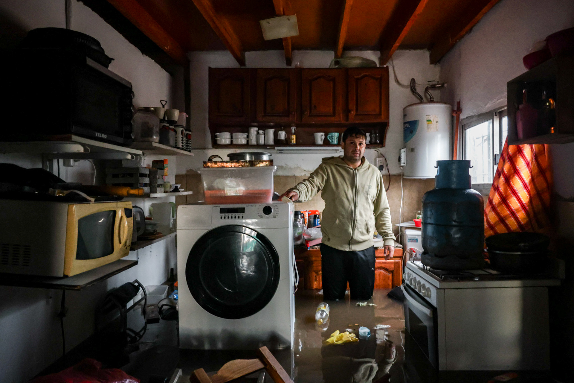 Inundaciones en Campana tras un fuerte temporal en la provincia de Buenos Aires. 17/05/2024 - Foto: Cristina Sille