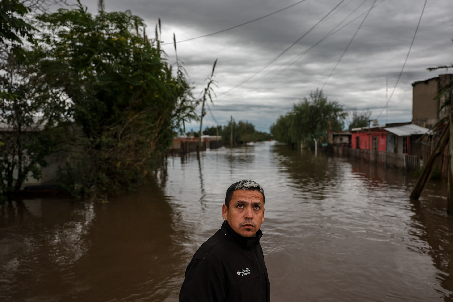 Floodwaters inundate streets and homes following severe storms in Campana | Buenos Aires, 2025.