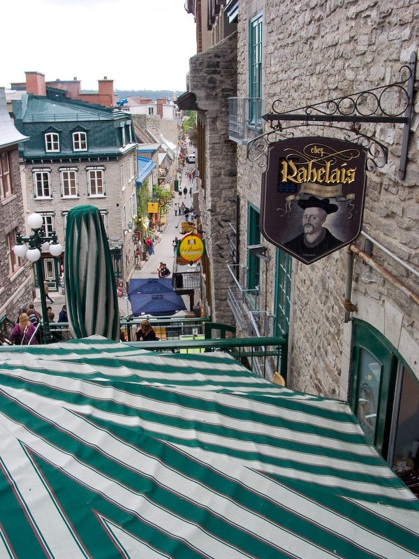 Le Vieux-Québec, l’escalier Casse-cou, rue du Petit Champlain (SR)