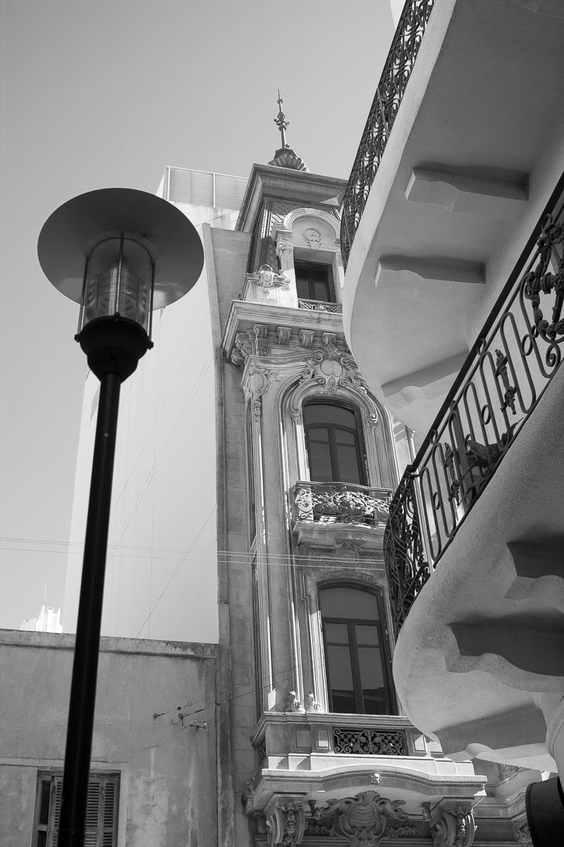 Exemple d'architecture dans la vieille ville de Montevideo.