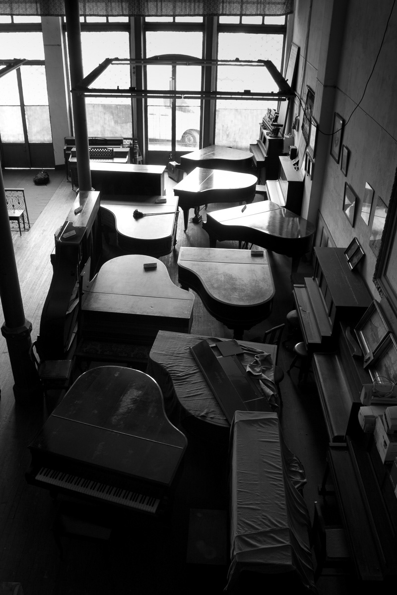 La boutique aux vieux pianos à Montevideo.