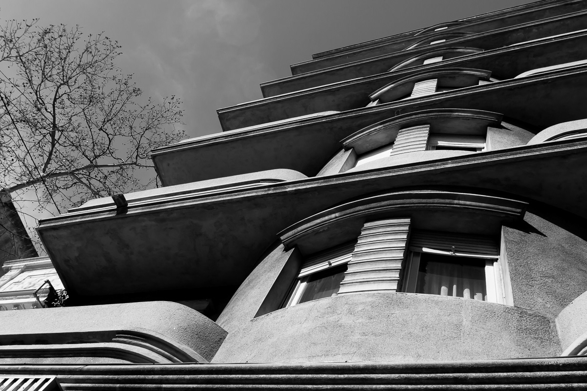 Façade d'un immeuble Art déco à Montevideo.